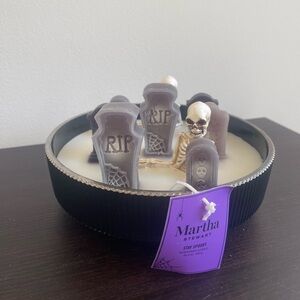 MARTHA STEWART Cemetary STAY SPOOKY Scented HALLOWEEN Candle Graveyard Tombstone